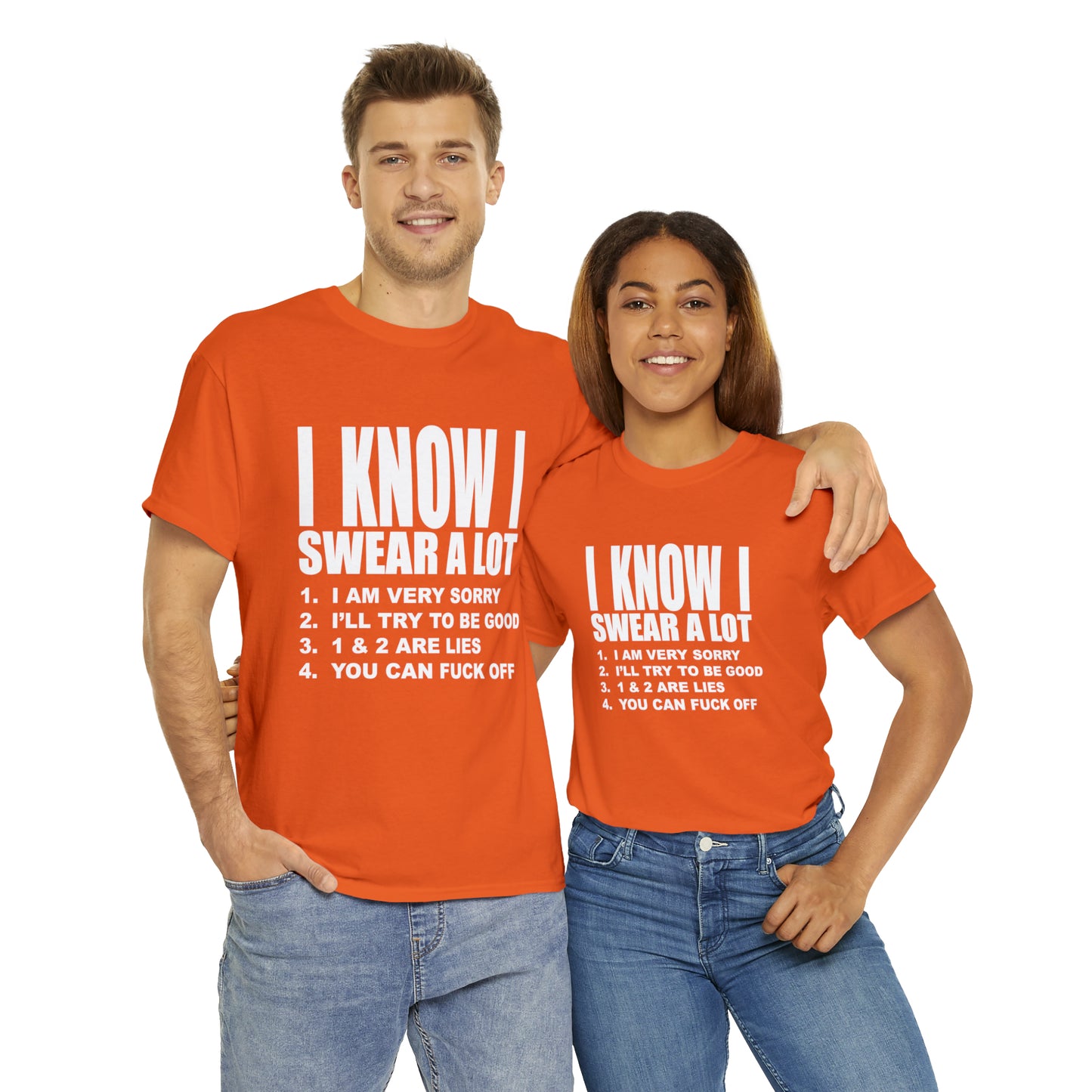 I KNOW I SWEAR A LOT (r*** version) - Unisex Heavy Cotton Tee - AUS