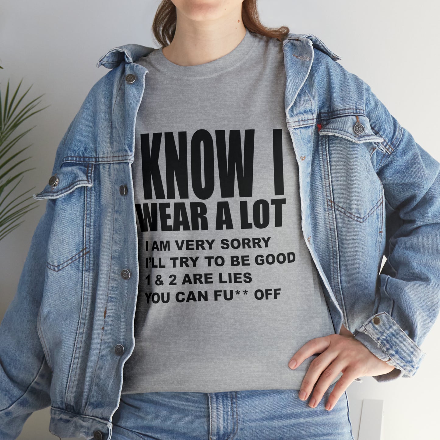 I KNOW I SWEAR A LOT (Po**** Version) - Unisex Heavy Cotton Tee - AUS