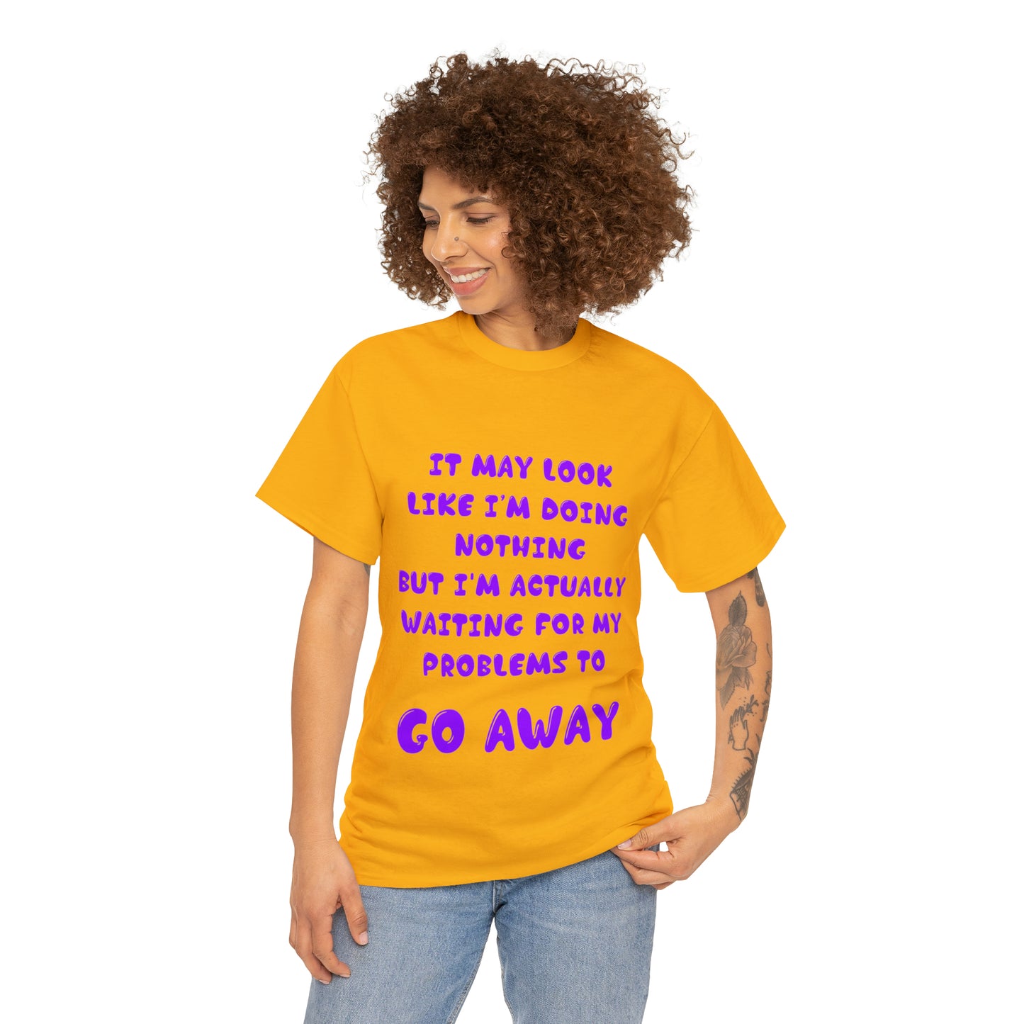 It May Look Like I'm Doing Nothing...  - Unisex Heavy Cotton Tee - AUS