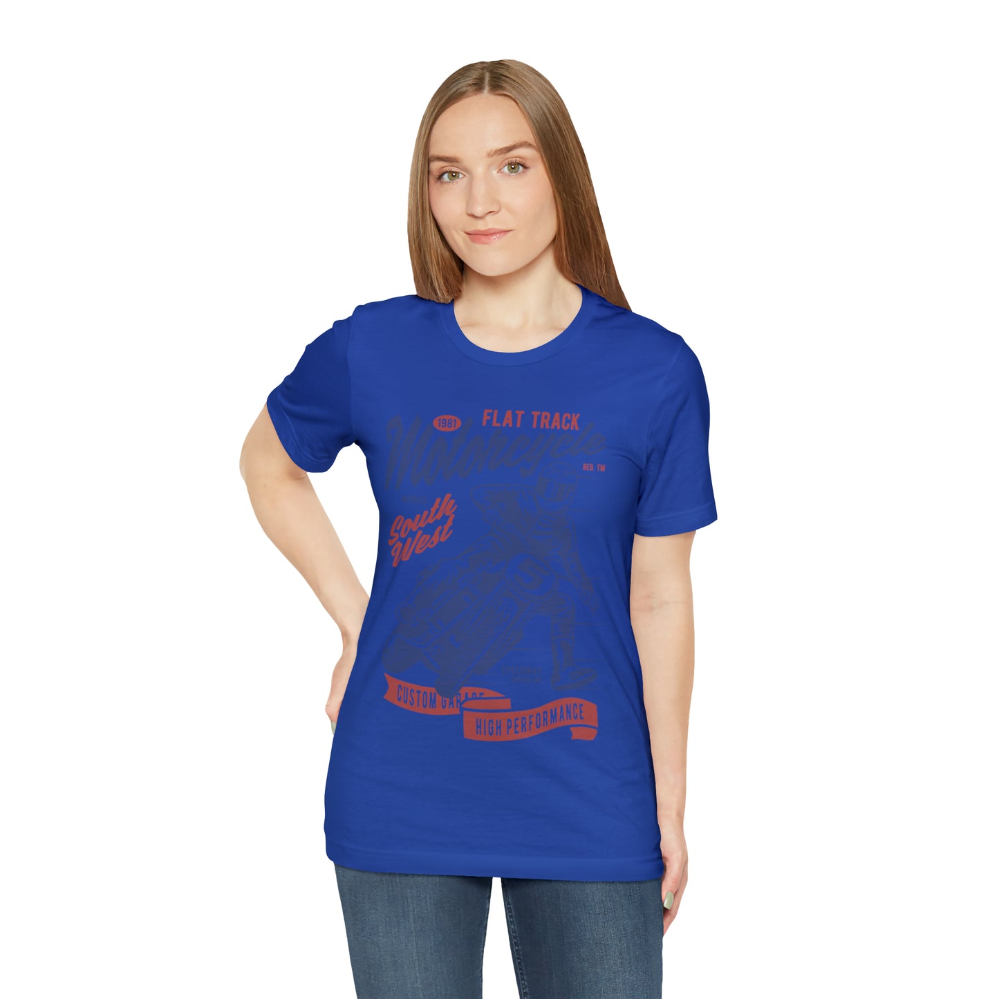 FLAT TRACK MOTORCYCLE - Unisex Jersey Short Sleeve Tee