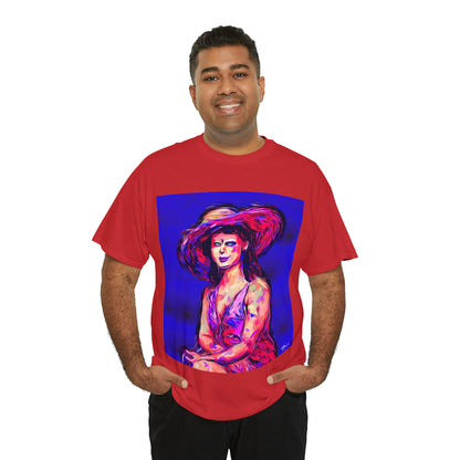 LADY IN SUN HAT - Airt on a Shirt  - Unisex Heavy Cotton Tee - AUS