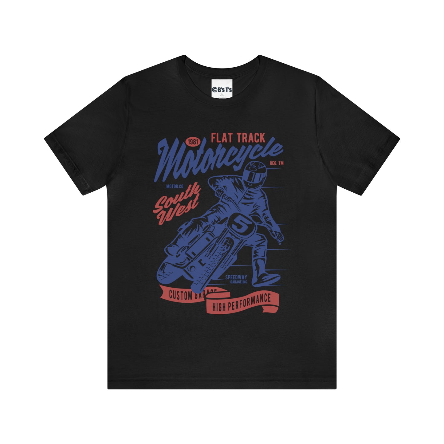 FLAT TRACK MOTORCYCLE - Unisex Jersey Short Sleeve Tee