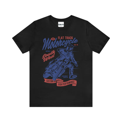 FLAT TRACK MOTORCYCLE - Unisex Jersey Short Sleeve Tee