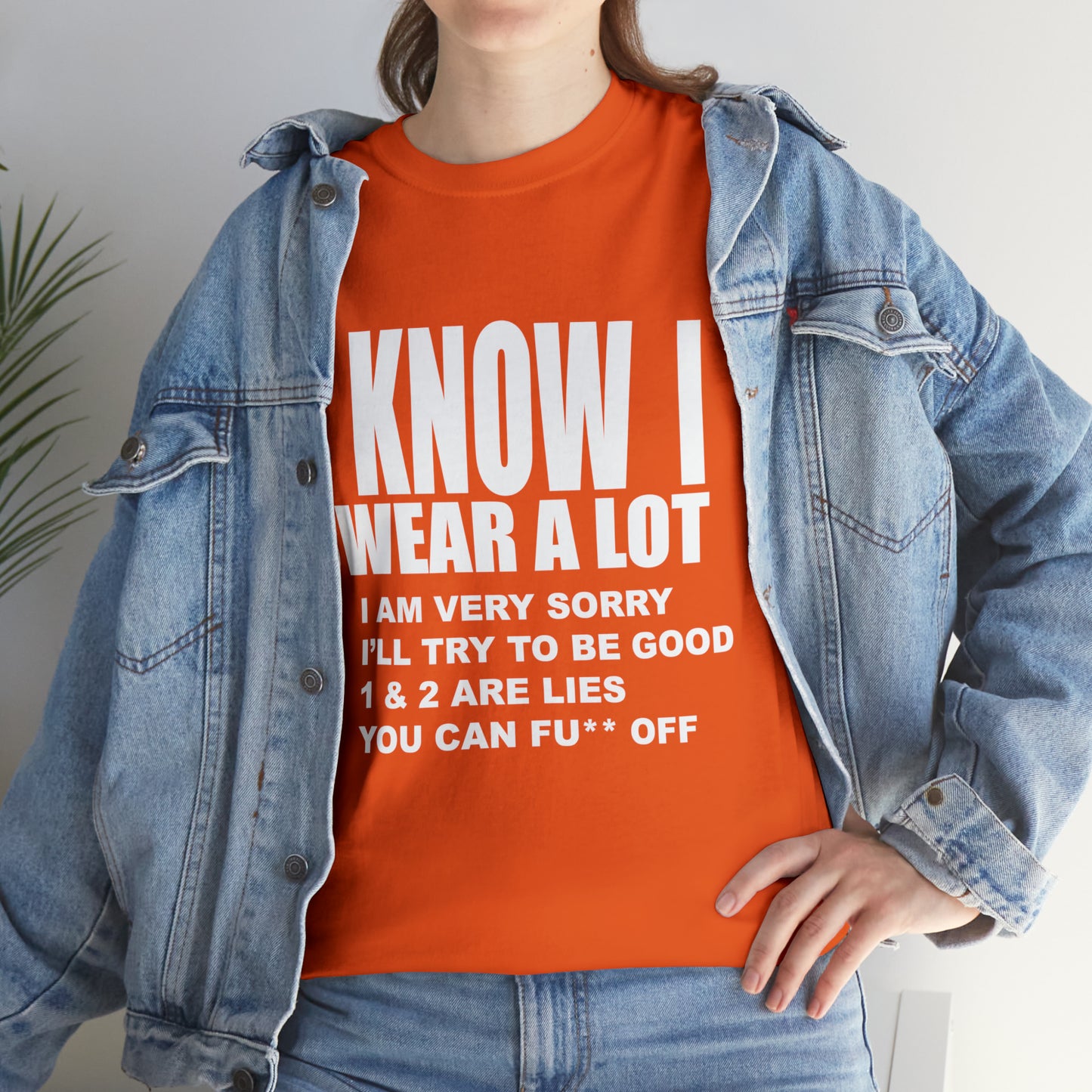 I KNOW I SWEAR A LOT (Po**** Version) - Unisex Heavy Cotton Tee - AUS