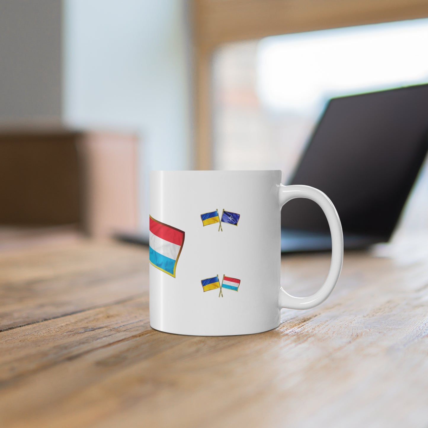 Ukrainian-Luxembourgian NATO Supporter Mug