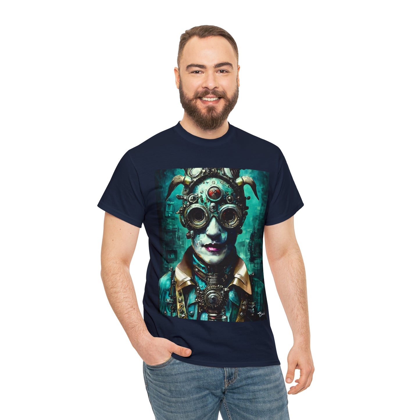 CYBER-STEAMPUNK LORD - Airt on a Shirt  - Unisex Heavy Cotton Tee - AUS