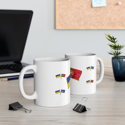 Ukrainian-Portuguese NATO Supporter Mug