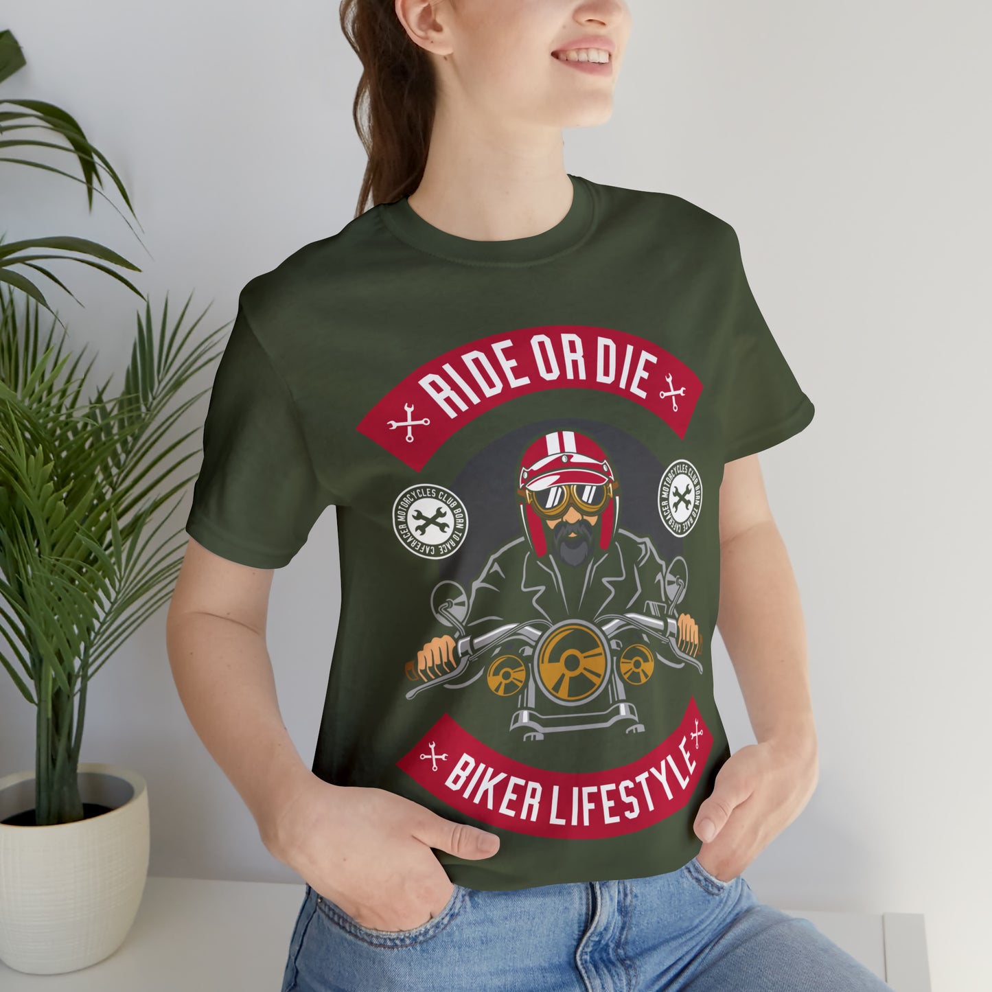 BIKER LIFESTYLE - Ride or Die - Unisex Jersey Short Sleeve Tee
