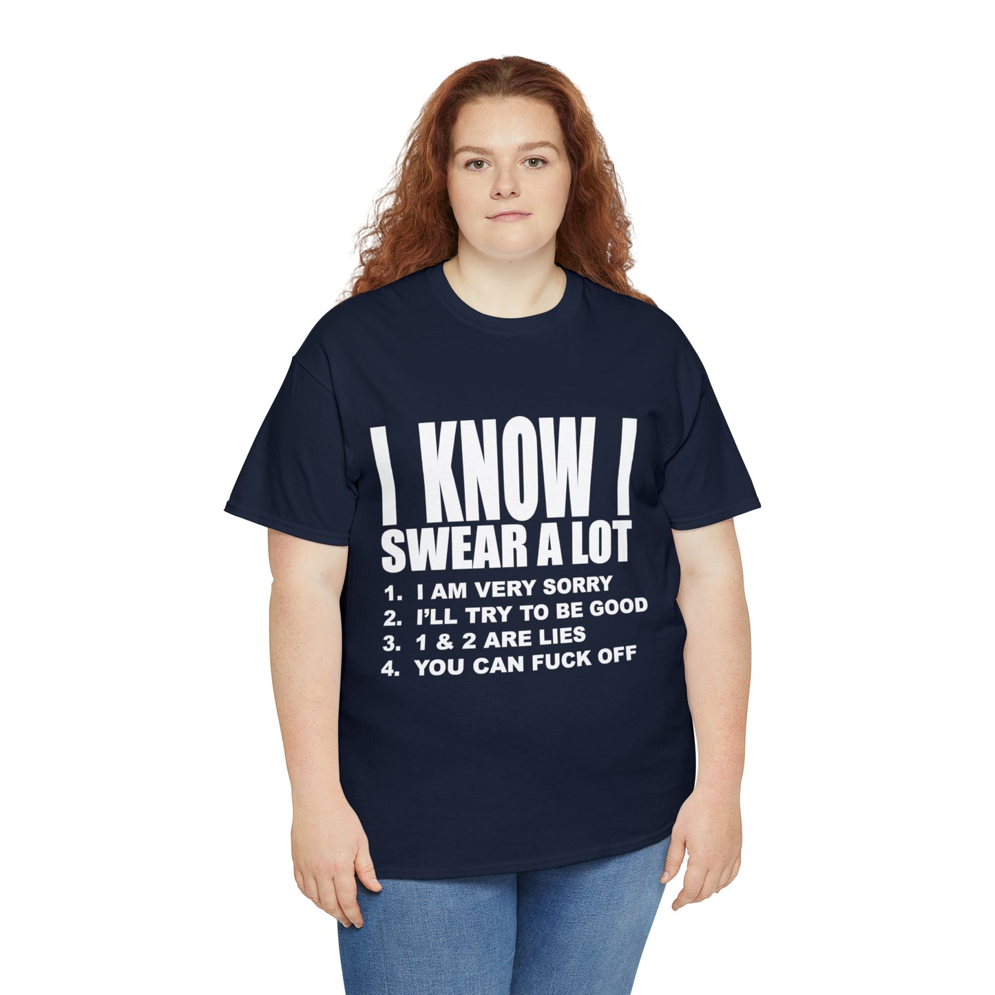 I KNOW I SWEAR A LOT (r*** version) - Unisex Heavy Cotton Tee - AUS