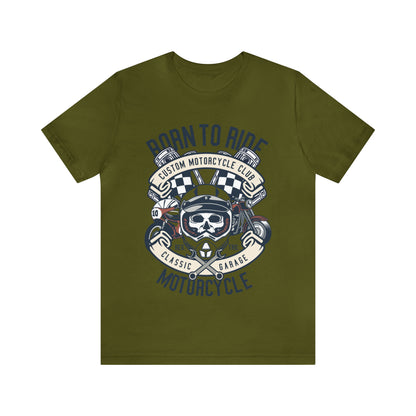 BORN TO RIDE Classic Garage - Unisex Jersey Short Sleeve Tee
