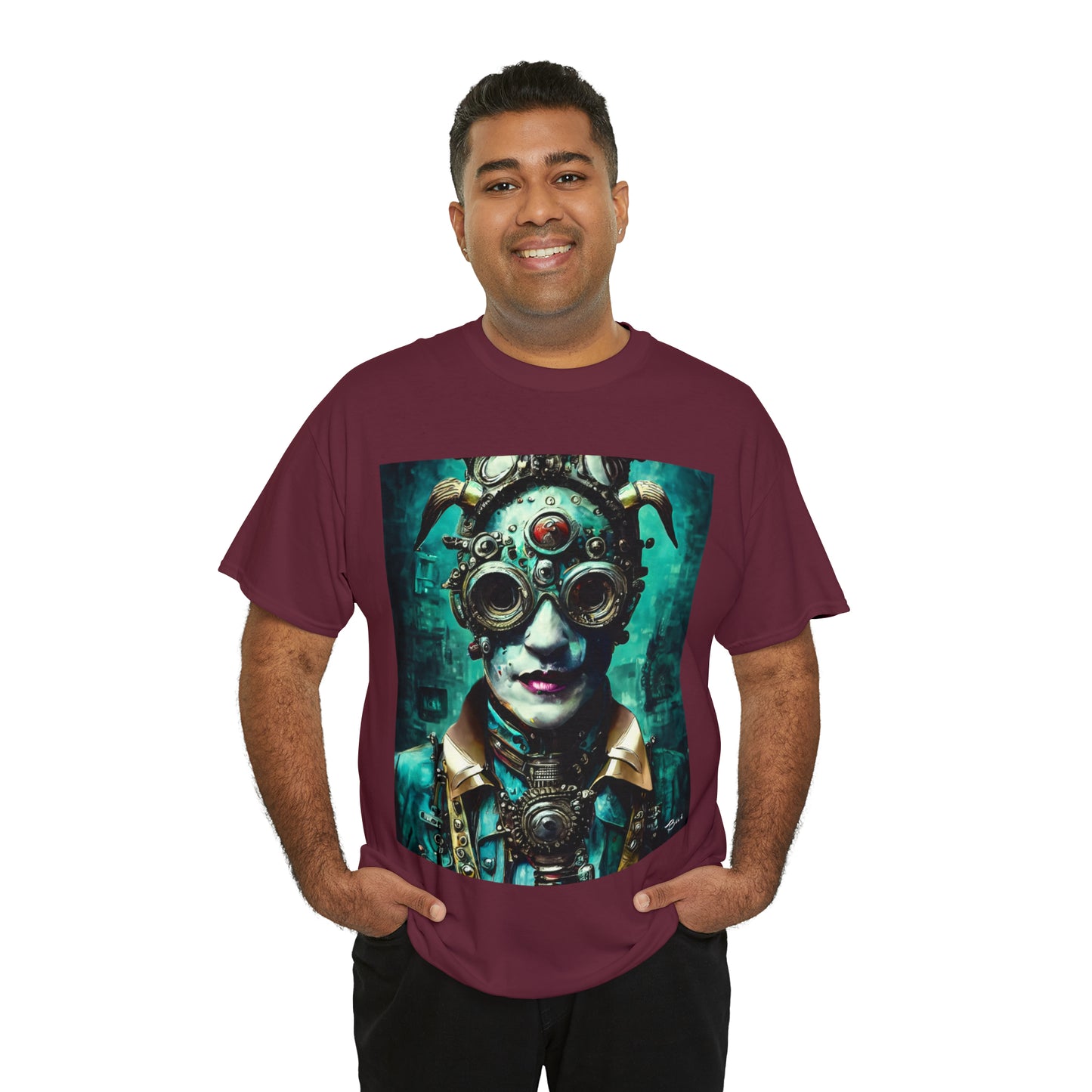 CYBER-STEAMPUNK LORD - Airt on a Shirt  - Unisex Heavy Cotton Tee - AUS
