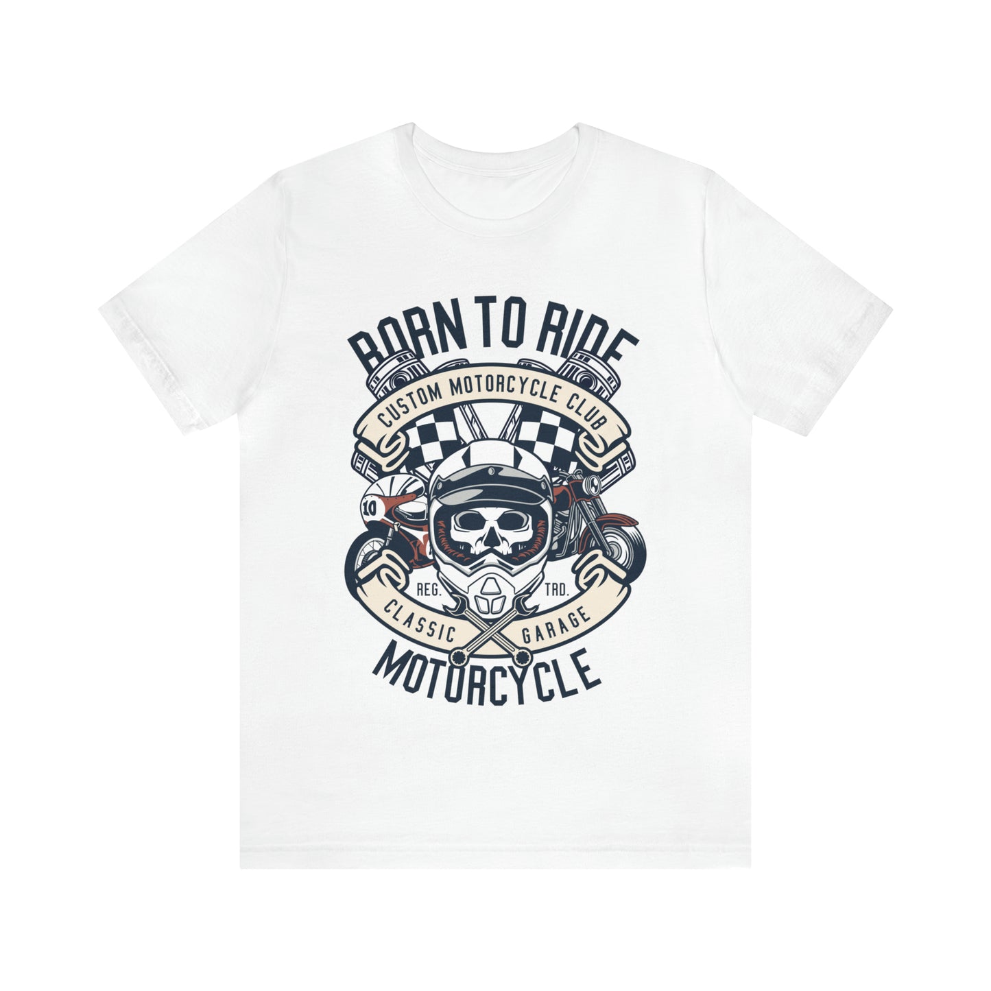 BORN TO RIDE Classic Garage - Unisex Jersey Short Sleeve Tee