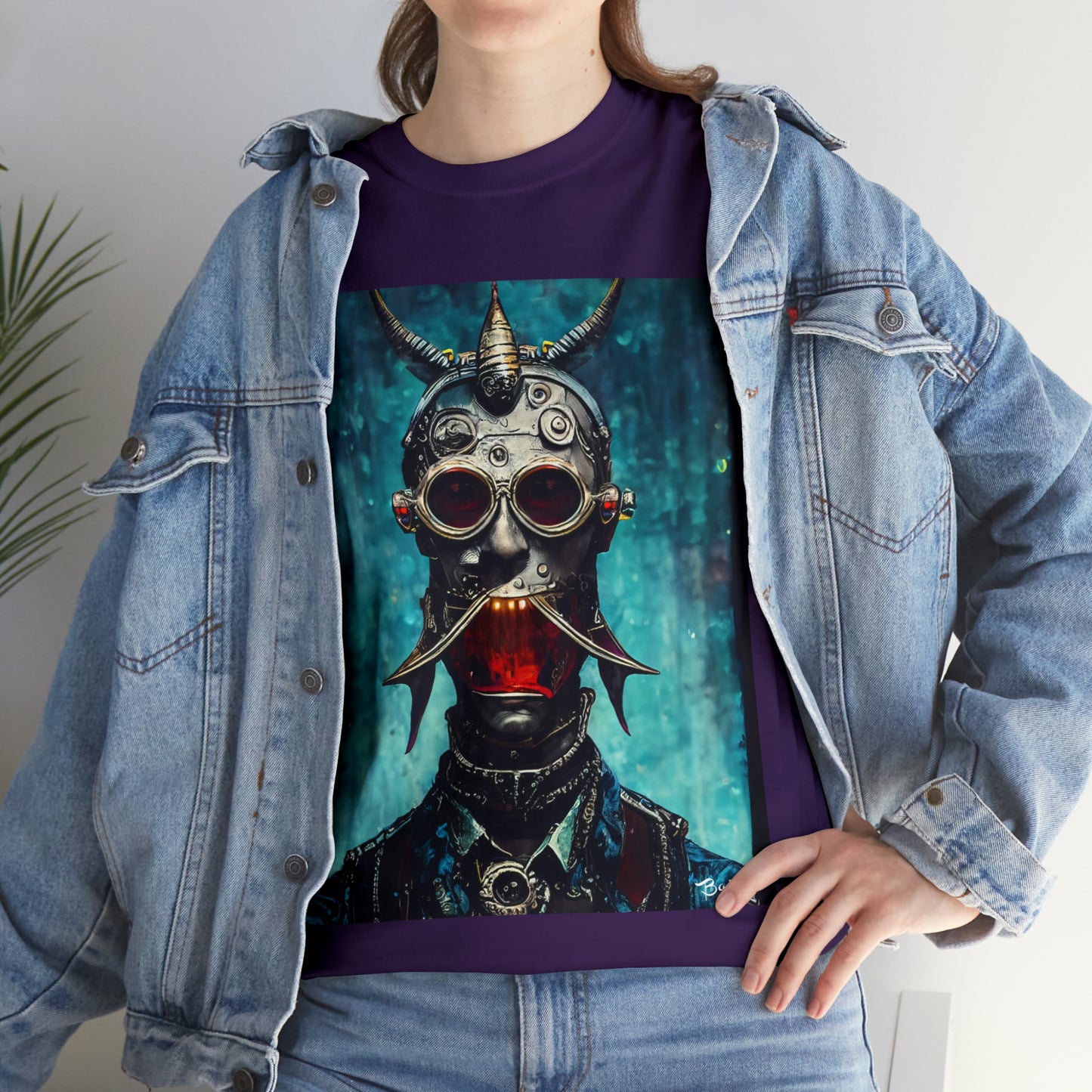 CYBER-STEAMPUNK BOUNTY-HUNTER - Airt on a Shirt  - Unisex Heavy Cotton Tee - AUS