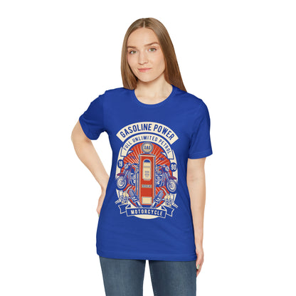 GASOLINE POWER Motorcycle - Unisex Jersey Short Sleeve Tee