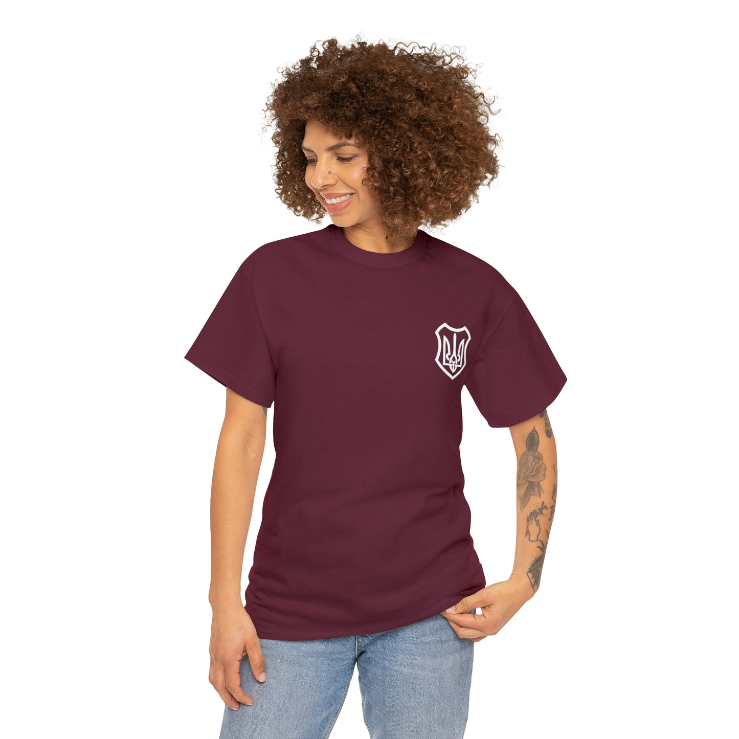 ICONIC UKRAINIAN TRIDENT T-SHIRT version 2 - Unisex Heavy Cotton Tee - AUS