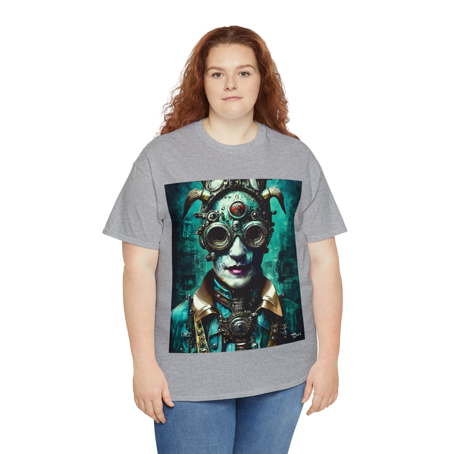 CYBER-STEAMPUNK LORD - Airt on a Shirt  - Unisex Heavy Cotton Tee - AUS