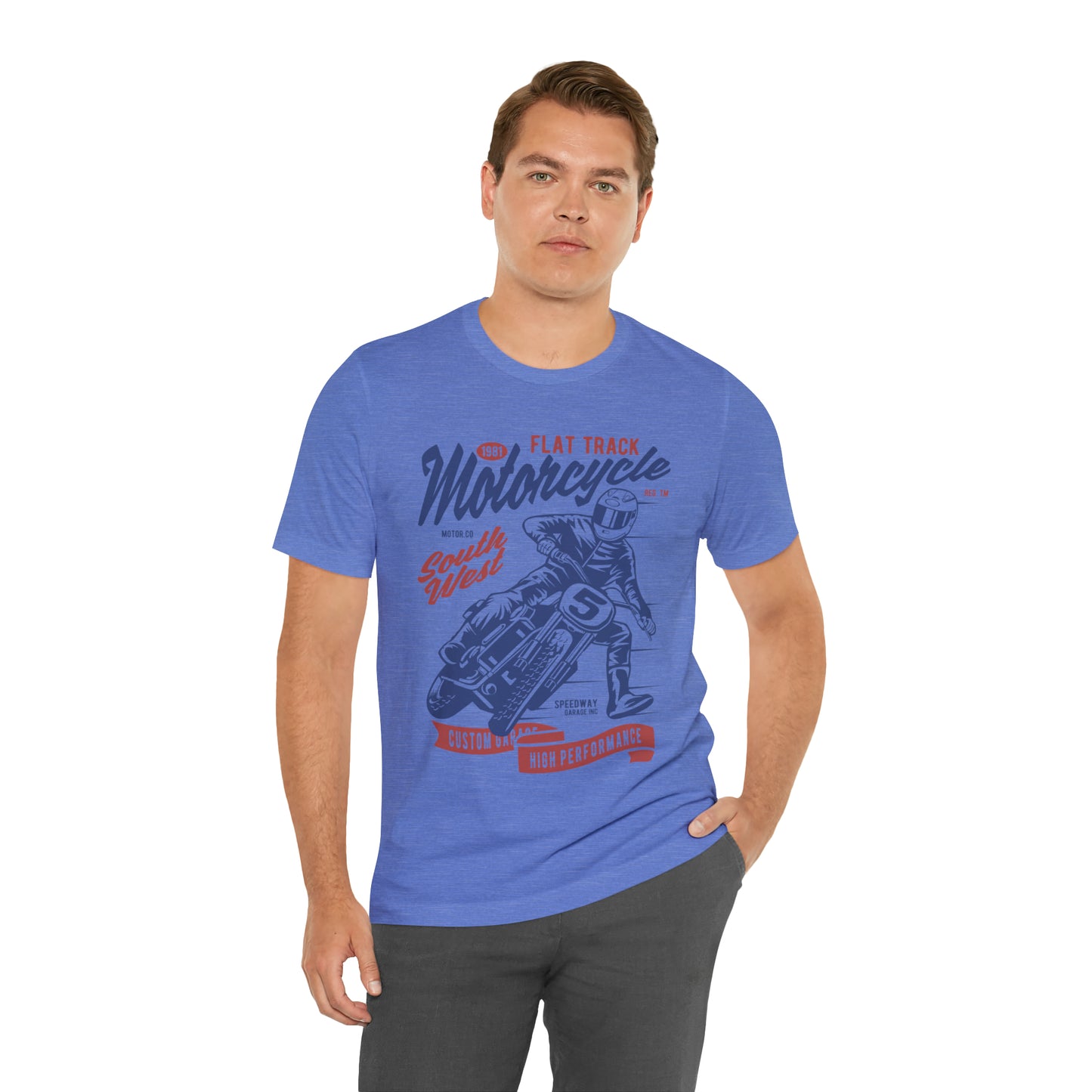 FLAT TRACK MOTORCYCLE - Unisex Jersey Short Sleeve Tee