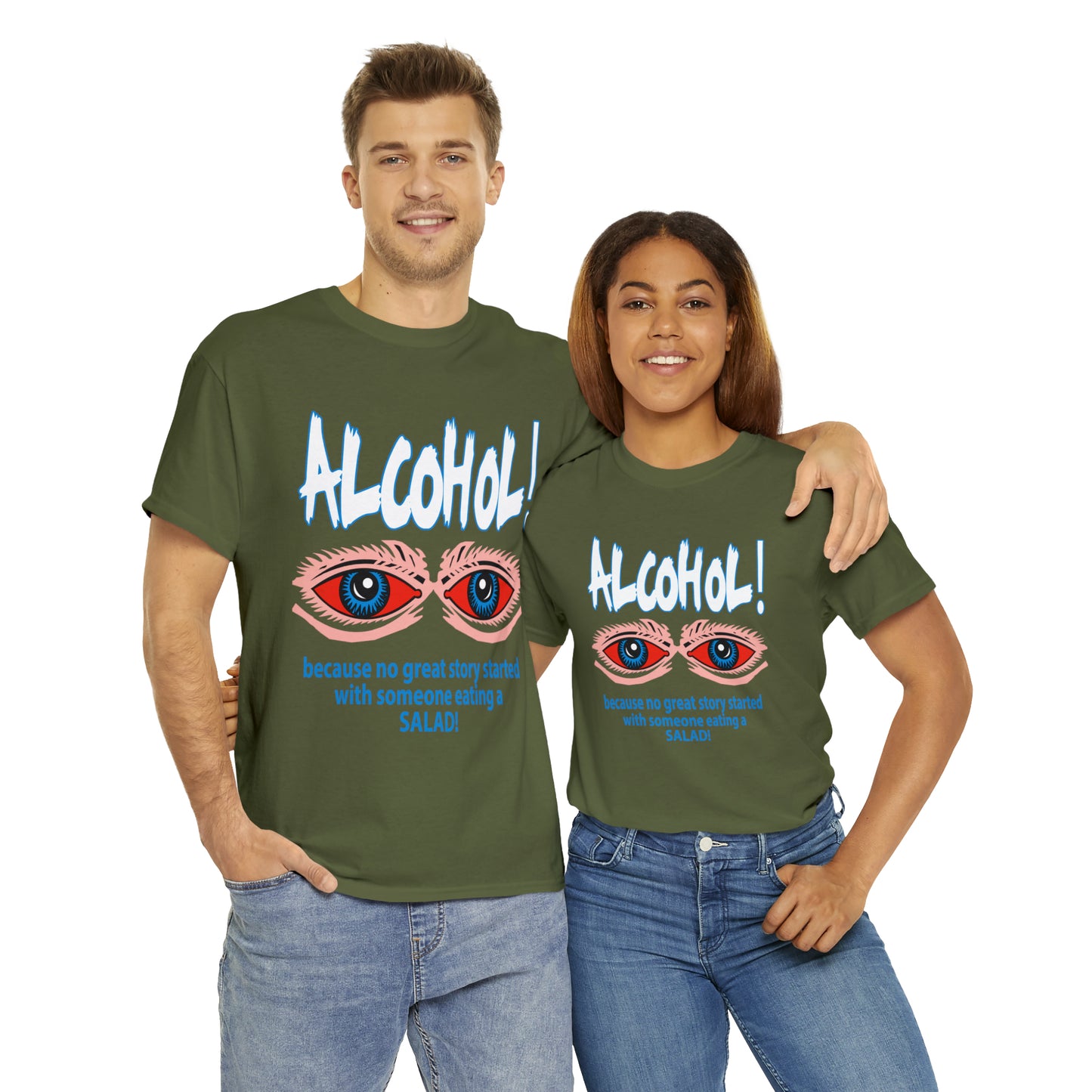 "ALC****" vs Salad  - Funny Shirt - Unisex Heavy Cotton Tee - USA