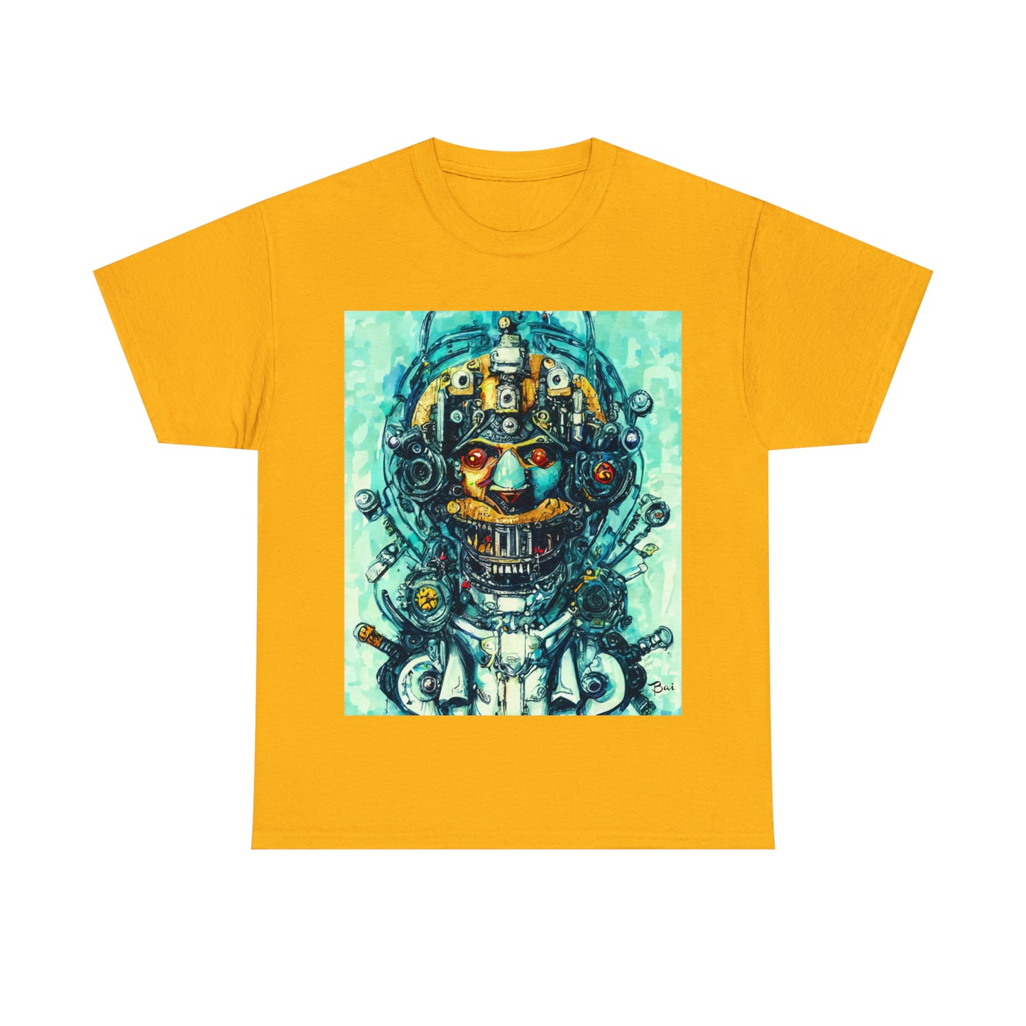 CYBERPUNK STEAMPUNK AUTON - Airt on a Shirt  - Unisex Heavy Cotton Tee - AUS