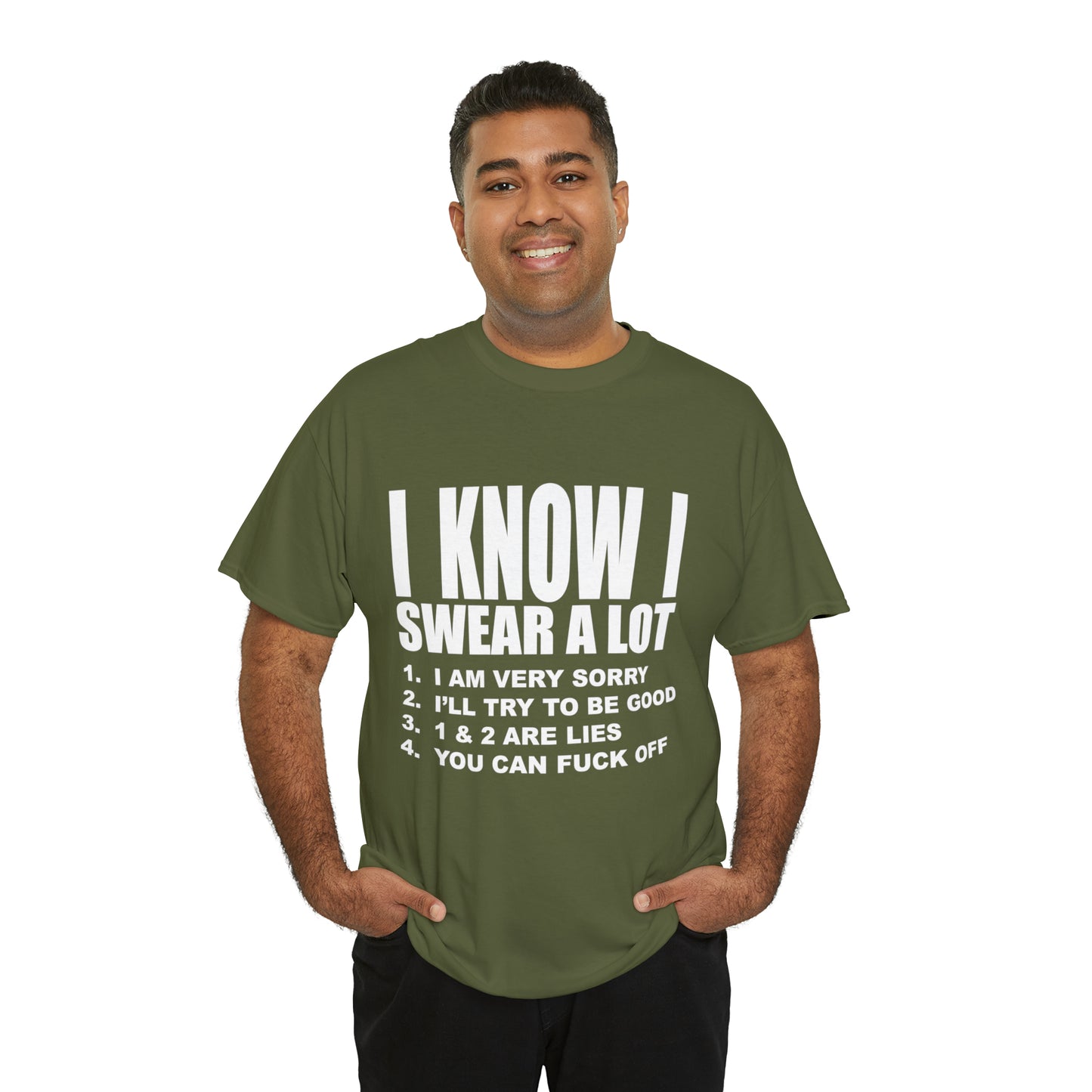 I KNOW I SWEAR A LOT (r*** version) - Unisex Heavy Cotton Tee - AUS