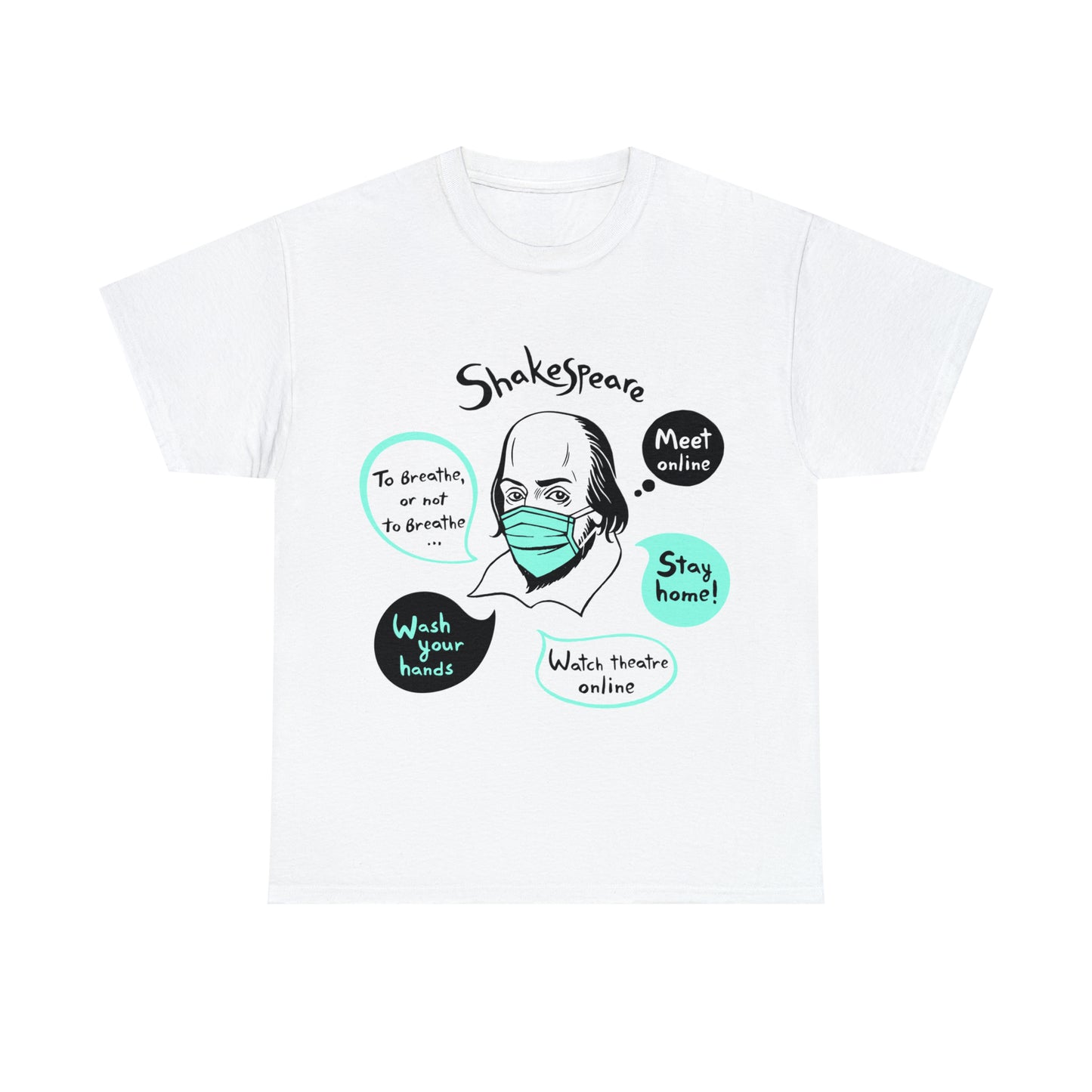 COVID-19 SHAKESPEARE (light) - Unisex Heavy Cotton Tee