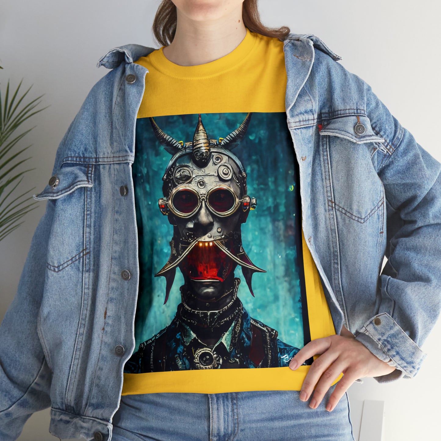 CYBER-STEAMPUNK BOUNTY-HUNTER - Airt on a Shirt  - Unisex Heavy Cotton Tee - AUS