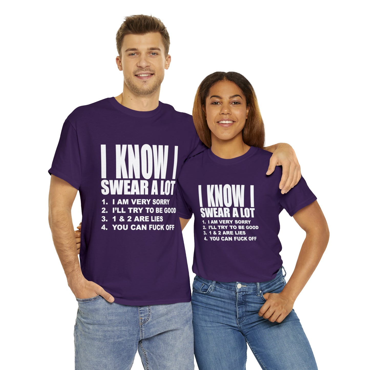 I KNOW I SWEAR A LOT (r*** version) - Unisex Heavy Cotton Tee - AUS