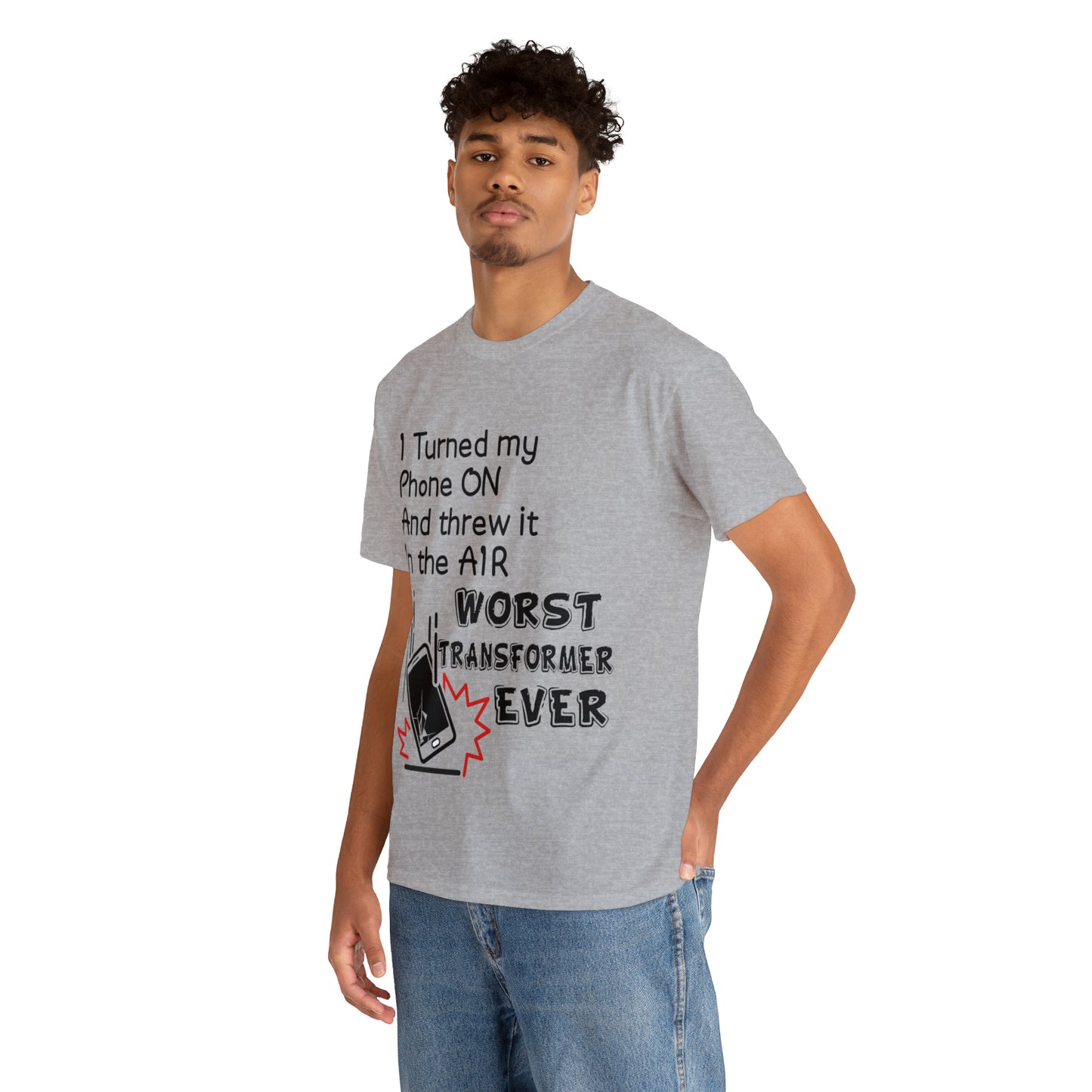 I TURNED MY PHONE ON - Unisex Heavy Cotton Tee - AUS