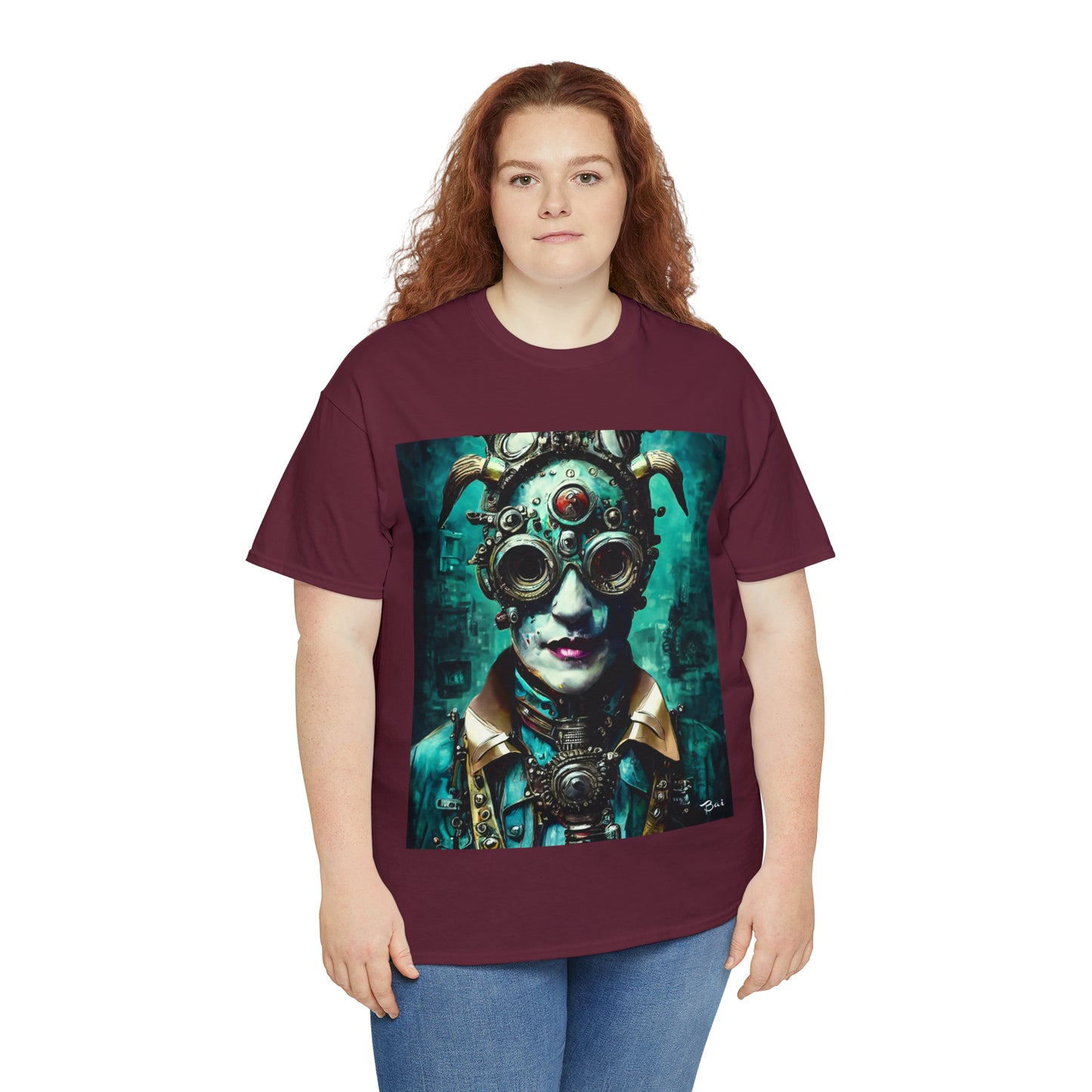 CYBER-STEAMPUNK LORD - Airt on a Shirt  - Unisex Heavy Cotton Tee - AUS