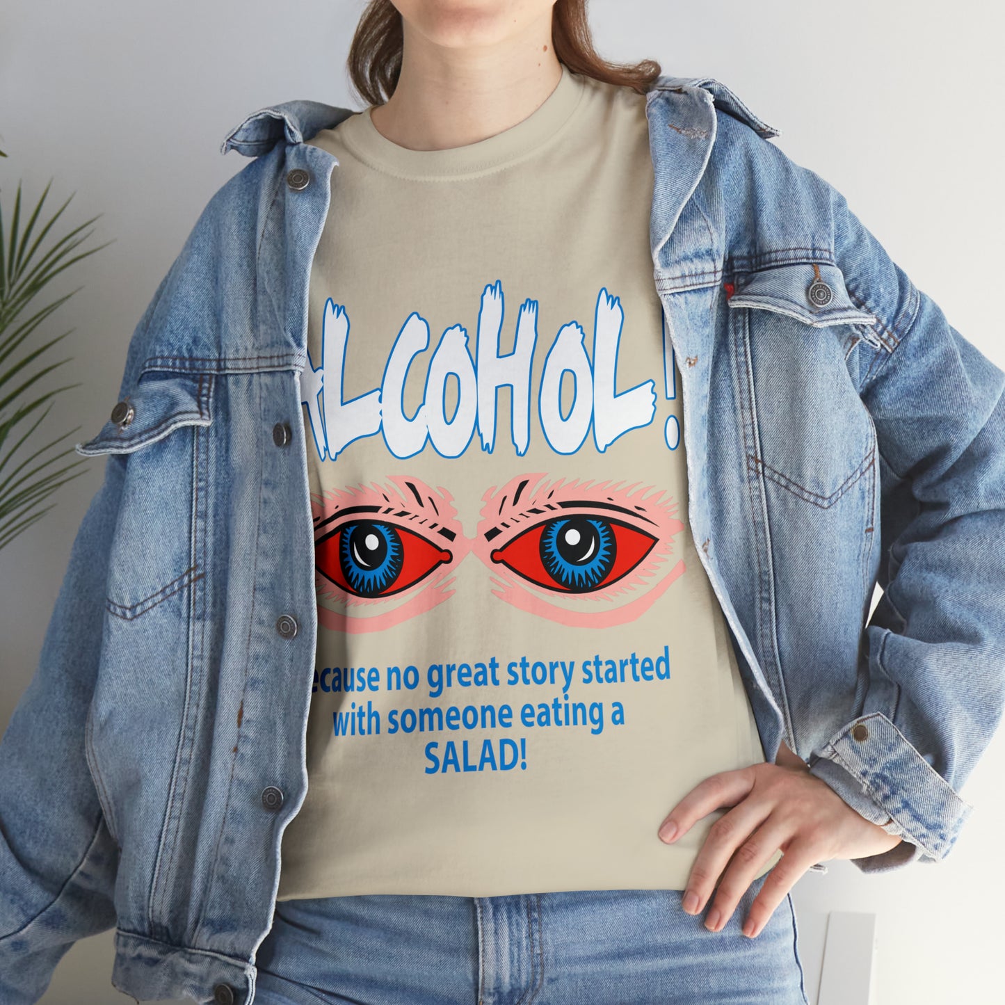 "ALC****" vs Salad  - Funny Shirt - Unisex Heavy Cotton Tee - USA