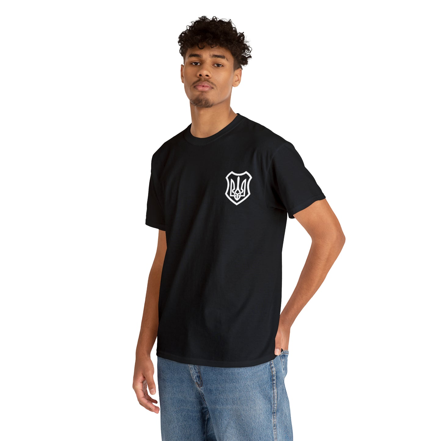 ICONIC UKRAINIAN TRIDENT T-SHIRT version 2 - Unisex Heavy Cotton Tee - AUS