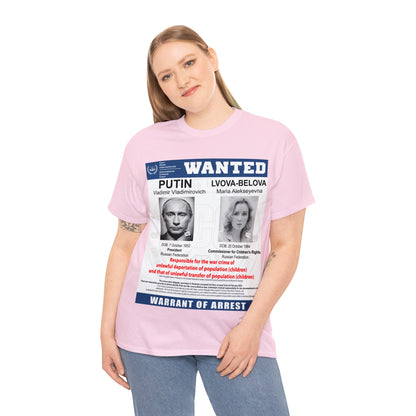 Justice for Ukraine's Children: Wanted War Criminals T-Shirt - Unisex T-Shirt