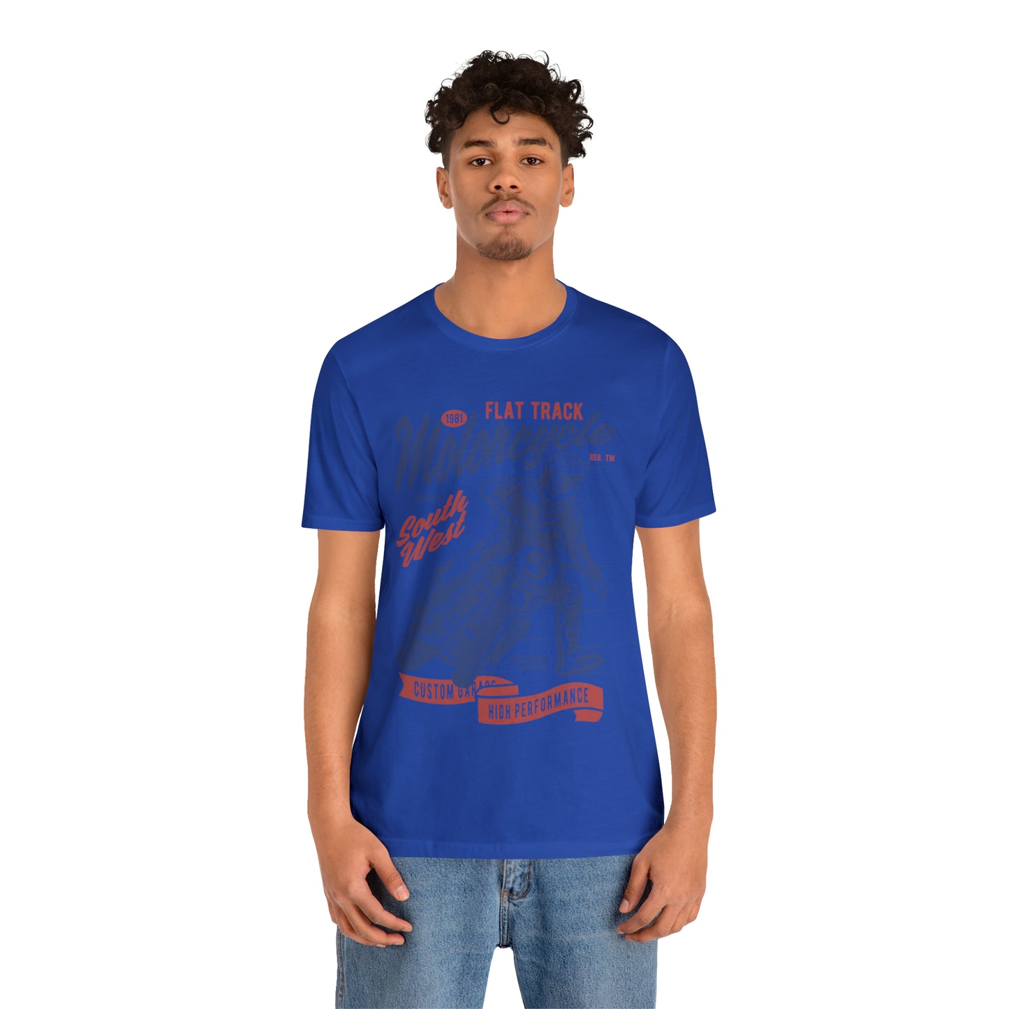 FLAT TRACK MOTORCYCLE - Unisex Jersey Short Sleeve Tee