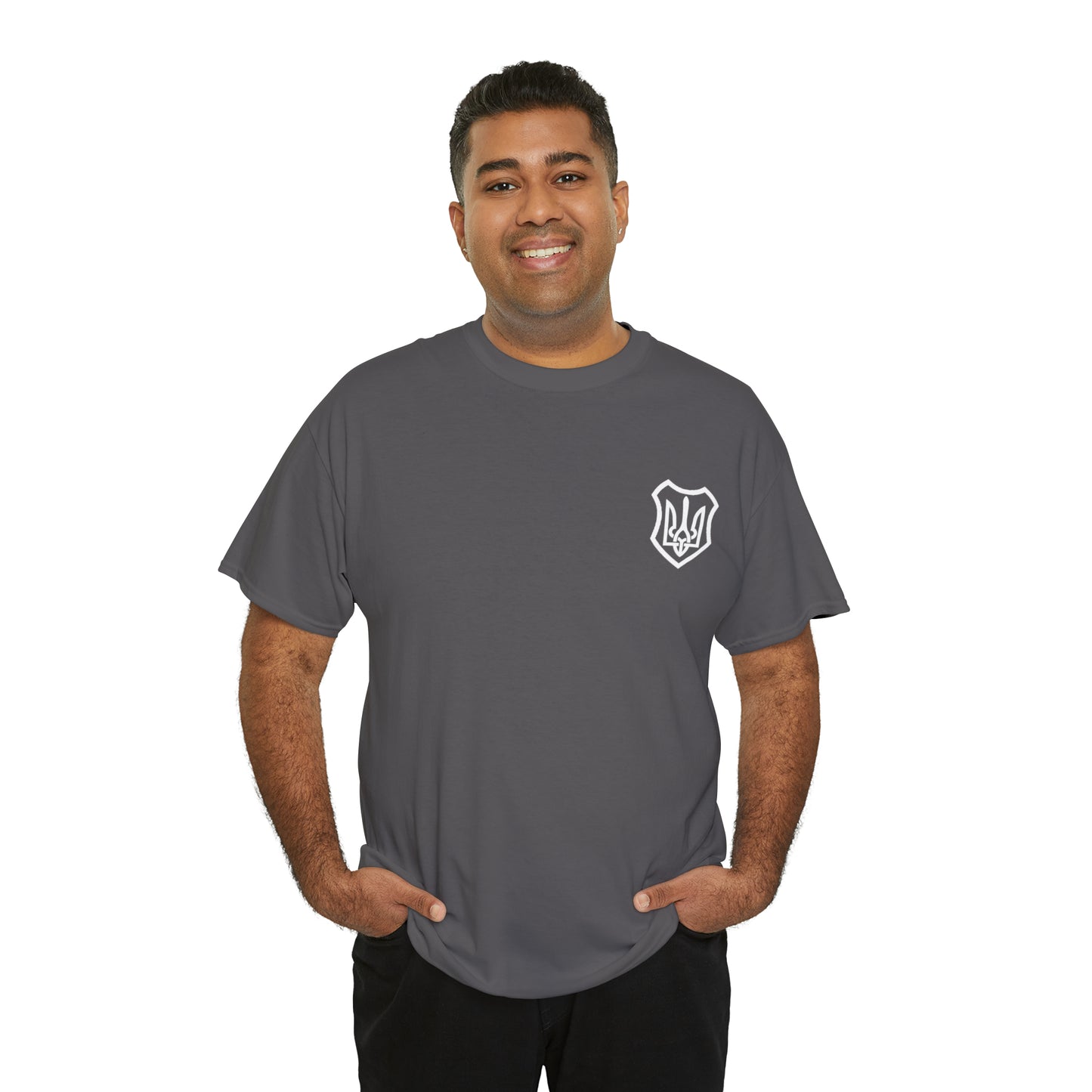 ICONIC UKRAINIAN TRIDENT T-SHIRT version 2 - Unisex Heavy Cotton Tee - AUS