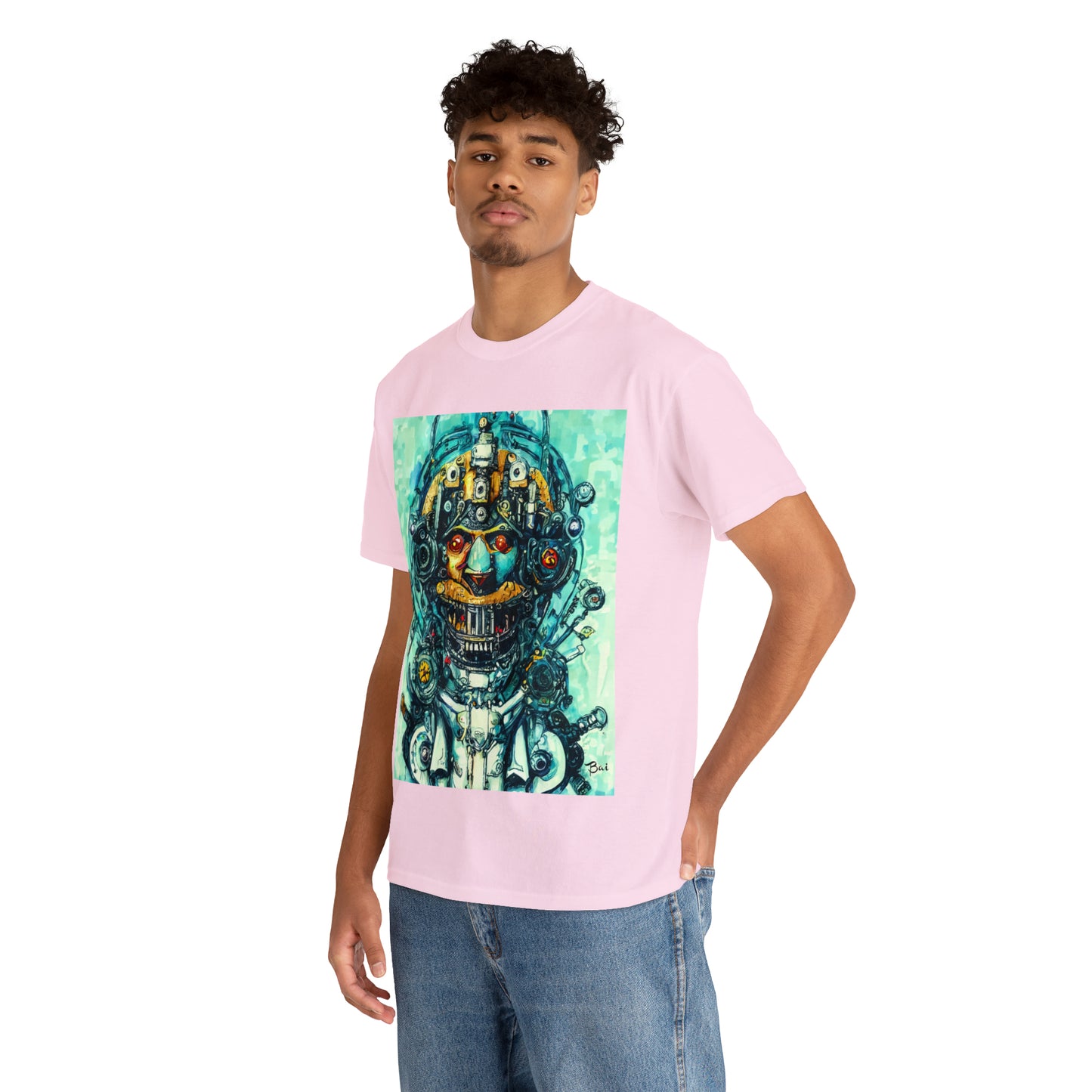 CYBERPUNK STEAMPUNK AUTON - Airt on a Shirt  - Unisex Heavy Cotton Tee - AUS