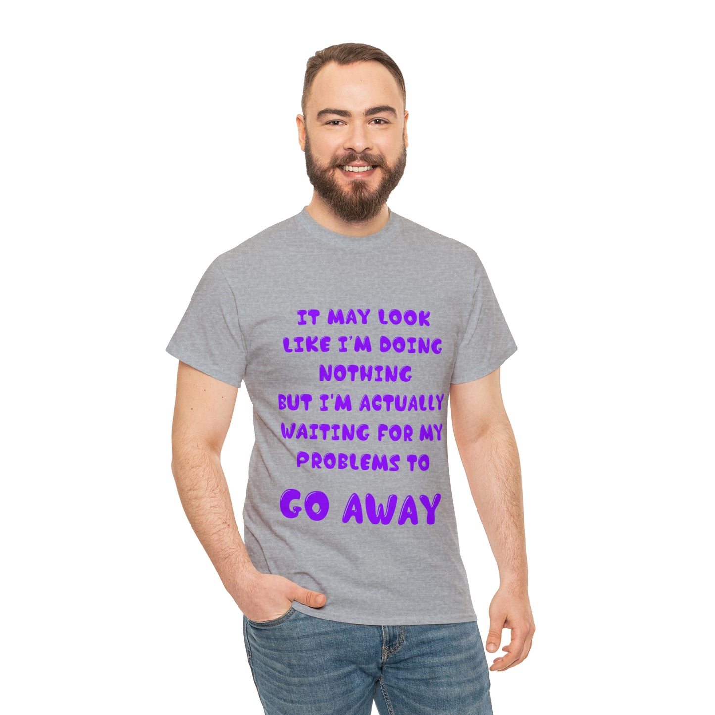 It May Look Like I'm Doing Nothing...  - Unisex Heavy Cotton Tee - AUS