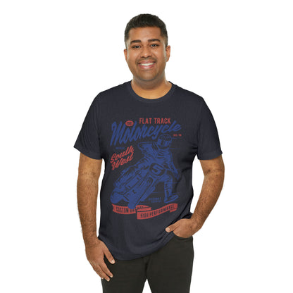 FLAT TRACK MOTORCYCLE - Unisex Jersey Short Sleeve Tee