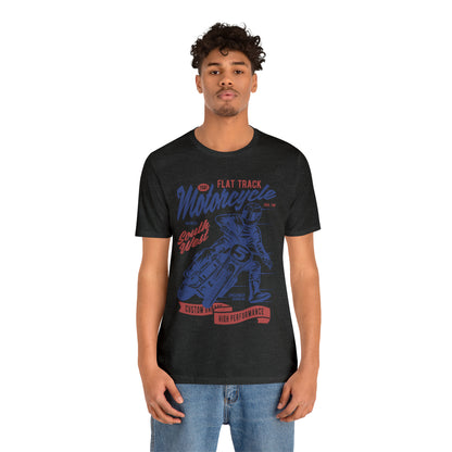FLAT TRACK MOTORCYCLE - Unisex Jersey Short Sleeve Tee