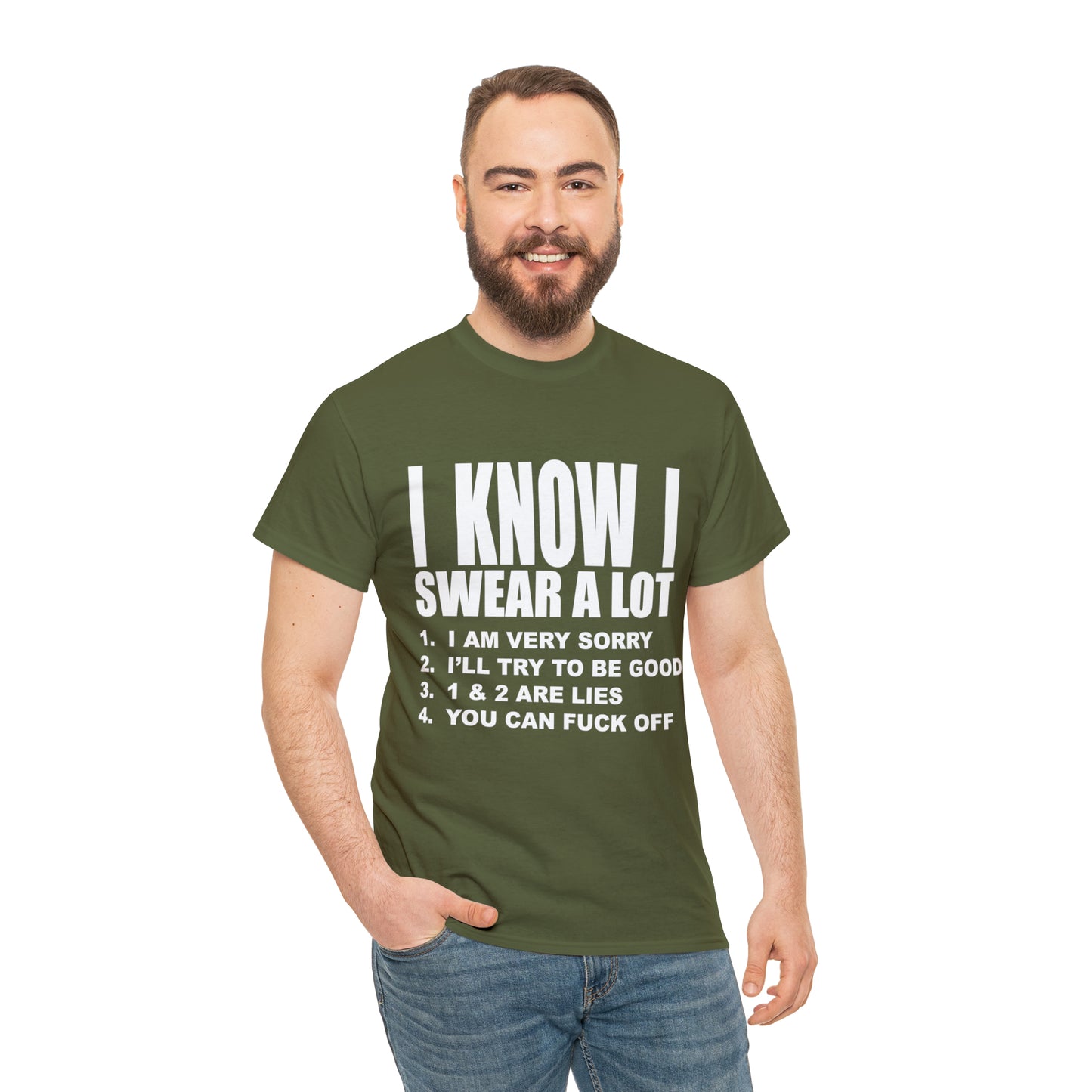 I KNOW I SWEAR A LOT (r*** version) - Unisex Heavy Cotton Tee - AUS