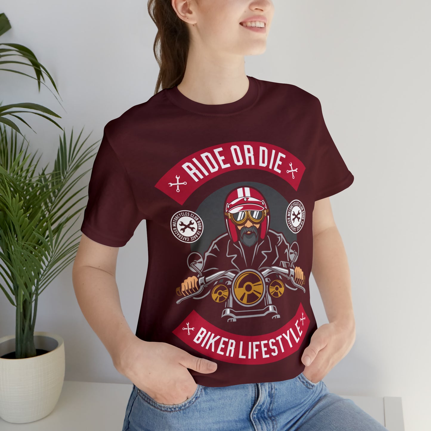 BIKER LIFESTYLE - Ride or Die - Unisex Jersey Short Sleeve Tee
