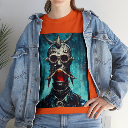 CYBER-STEAMPUNK BOUNTY-HUNTER - Airt on a Shirt  - Unisex Heavy Cotton Tee - AUS