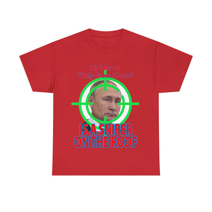 Help from Above SNIPER ON THE ROOF - Funny Unisex Heavy Cotton Tee - AUS