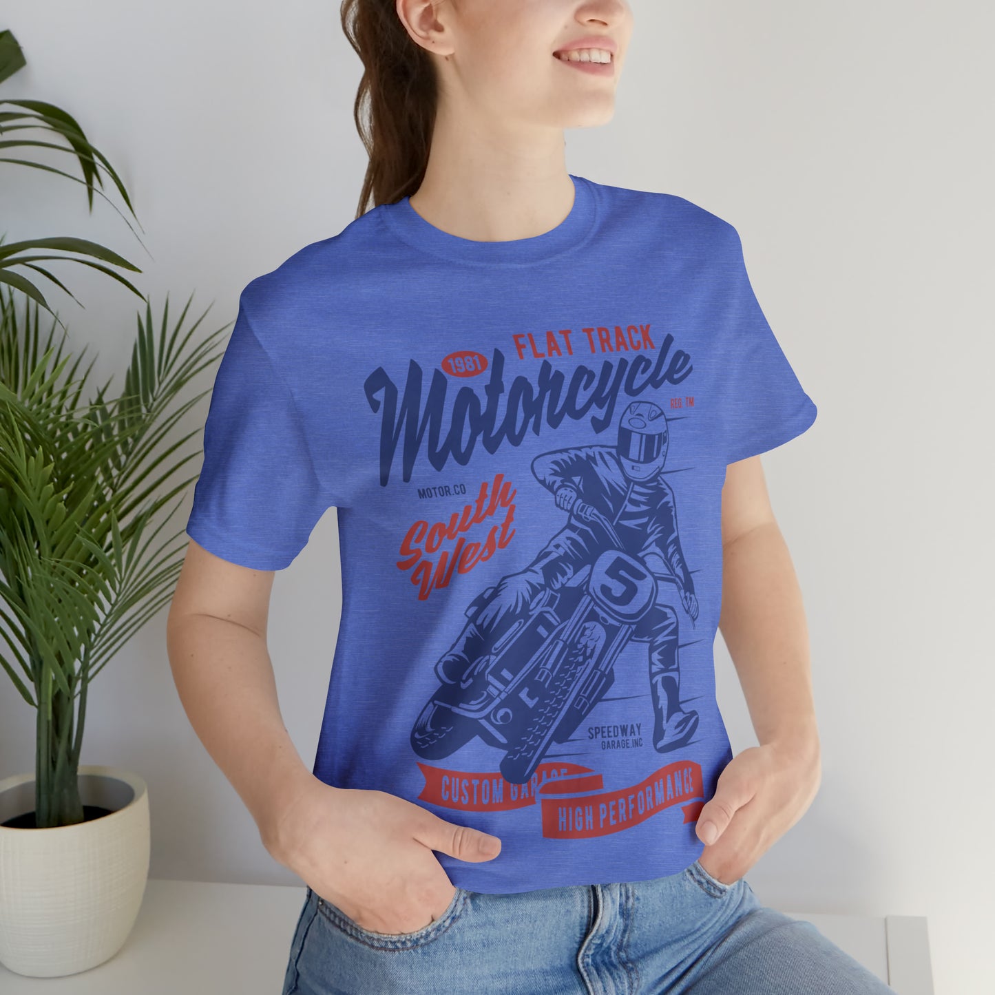 FLAT TRACK MOTORCYCLE - Unisex Jersey Short Sleeve Tee