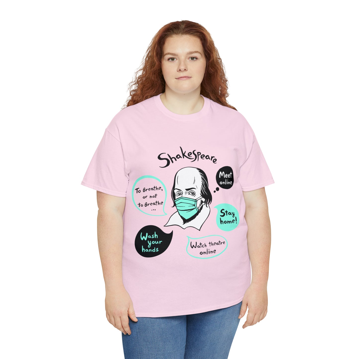 COVID-19 SHAKESPEARE (light) - Unisex Heavy Cotton Tee