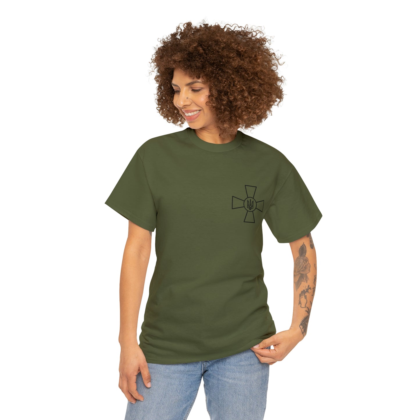 ZELENSKY SIGNATURE MILITARY GREEN T-SHIRT - Unisex Heavy Cotton Tee