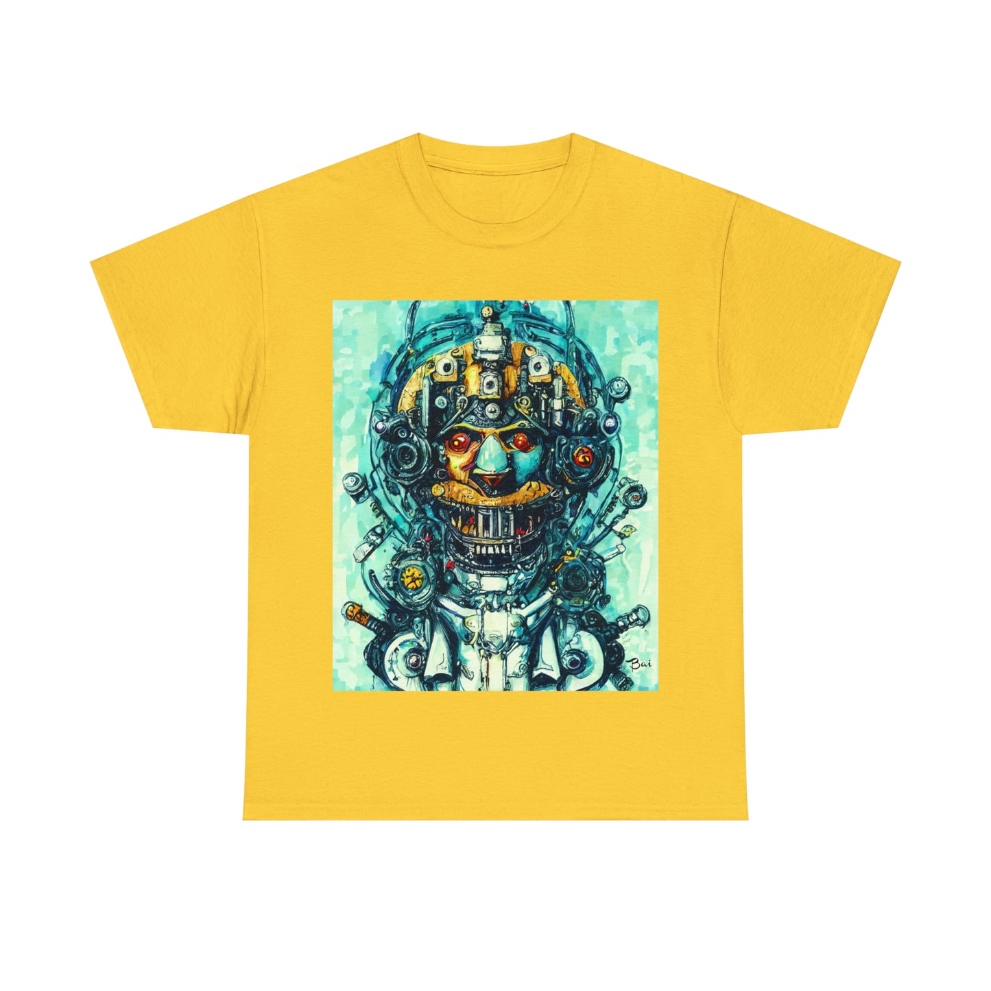 CYBERPUNK STEAMPUNK AUTON - Airt on a Shirt  - Unisex Heavy Cotton Tee - AUS