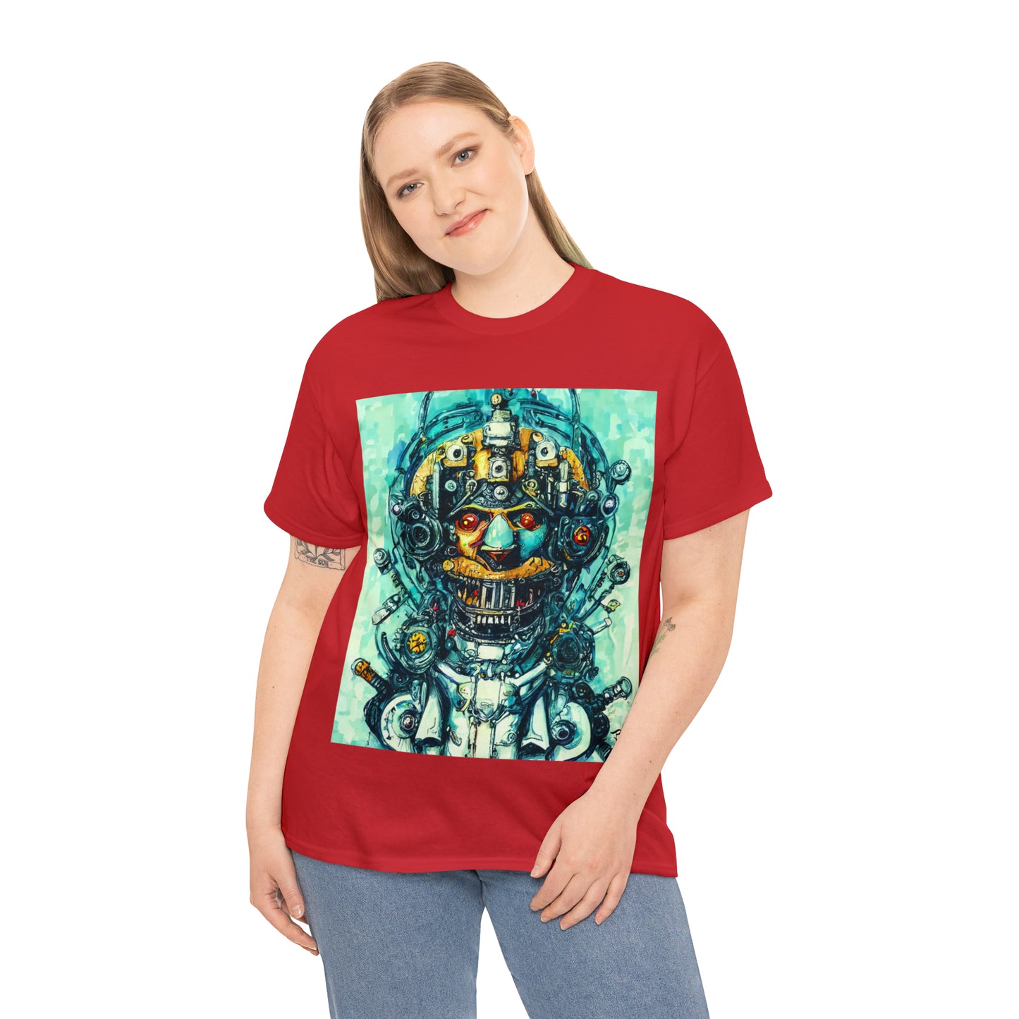CYBERPUNK STEAMPUNK AUTON - Airt on a Shirt  - Unisex Heavy Cotton Tee - AUS
