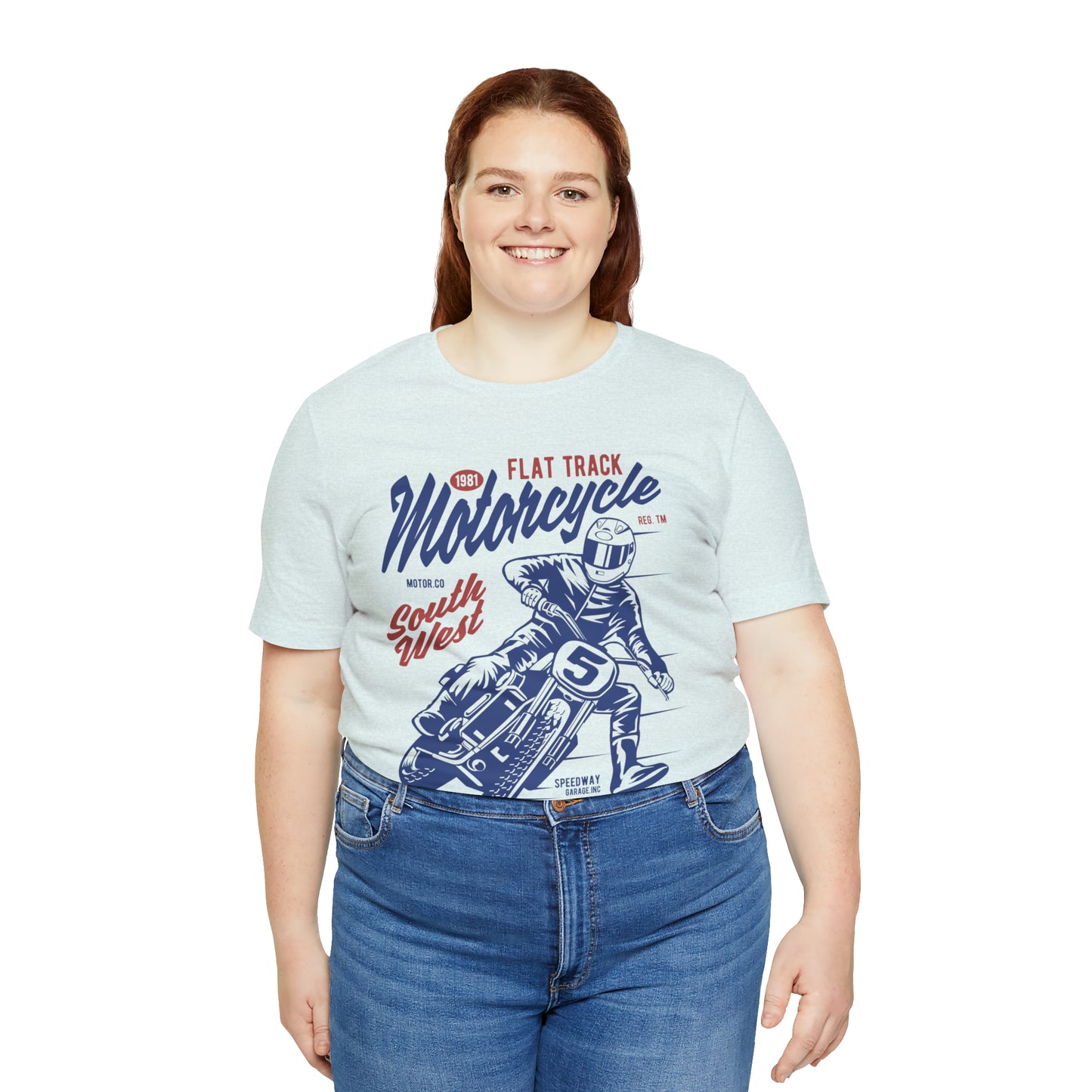 FLAT TRACK MOTORCYCLE - Unisex Jersey Short Sleeve Tee