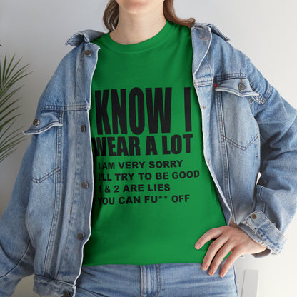 I KNOW I SWEAR A LOT (Po**** Version) - Unisex Heavy Cotton Tee - AUS