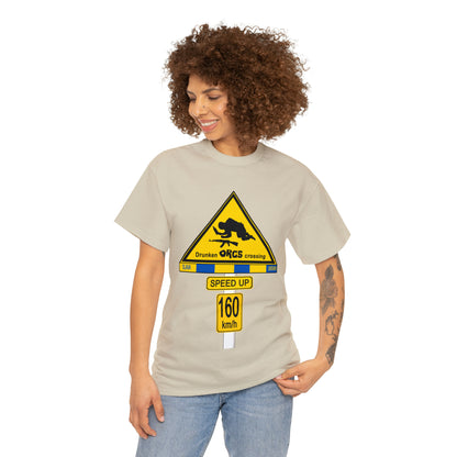 DRU**** ORCS CROSSING UKRAINE SUPPORTER T-SHIRT - Unisex Heavy Cotton Tee - AUS
